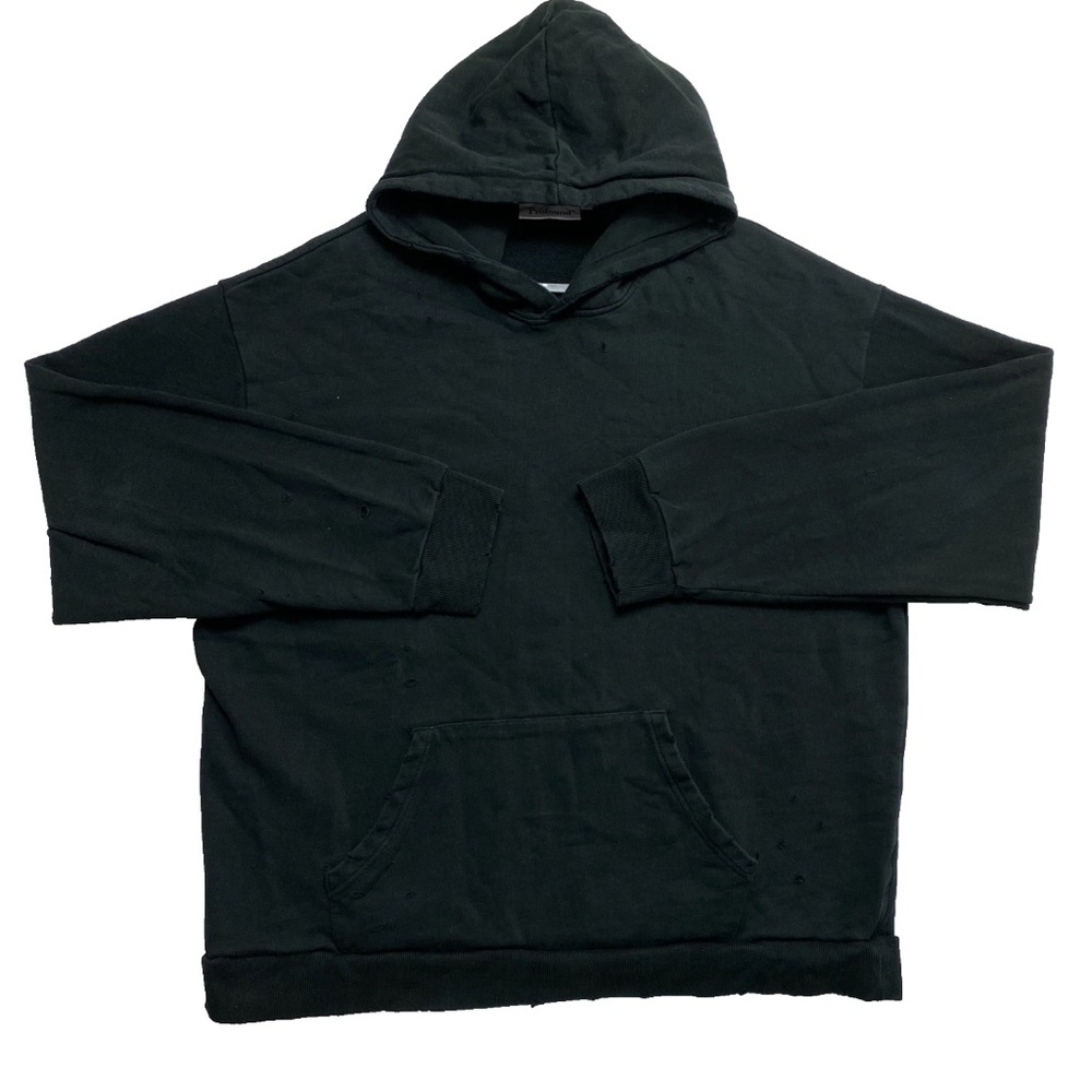 Profound Hoodie Mens 2XL Black Distressed Sweatshirt Pullover Destroyed